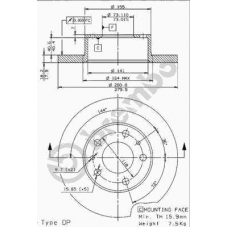 08.9604.14 BREMBO Тормозной диск