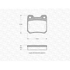 363702160653 MAGNETI MARELLI Комплект тормозных колодок, дисковый тормоз