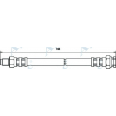 HOS3588 APEC Тормозной шланг