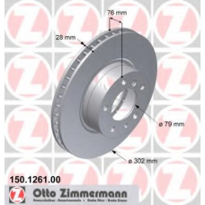 150.1261.00 ZIMMERMANN Тормозной диск