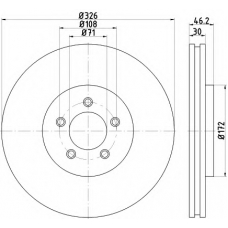 8DD 355 122-982 HELLA PAGID Тормозной диск