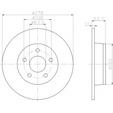 8DD 355 110-291 HELLA PAGID Тормозной диск