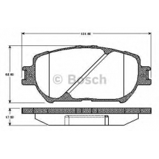 0 986 TB2 843 BOSCH Комплект тормозных колодок, дисковый тормоз