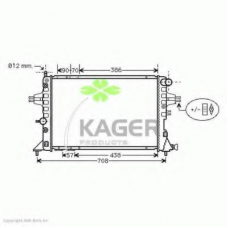 31-0797 KAGER Радиатор, охлаждение двигателя