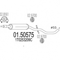 01.50575 MTS Средний глушитель выхлопных газов