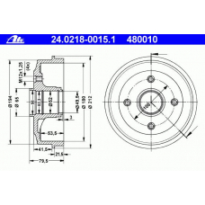 24.0218-0015.1 ATE Тормозной барабан