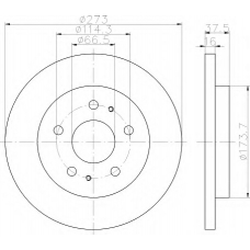 8DD 355 111-971 HELLA Тормозной диск