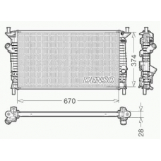 DRM10074 DENSO Радиатор, охлаждение двигателя