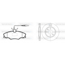 87033.00 WOKING Комплект тормозов, дисковый тормозной механизм