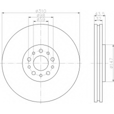 8DD 355 109-131 HELLA Тормозной диск