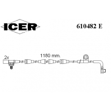 610482 E ICER Сигнализатор, износ тормозных колодок