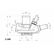 G.1088.80 BEHR Термостат, охлаждающая жидкость