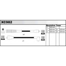 XC982 QUINTON HAZELL Комплект проводов зажигания