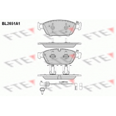 BL2651A1 FTE Комплект тормозных колодок, дисковый тормоз