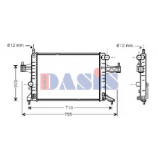 150013N AKS DASIS Радиатор, охлаждение двигателя