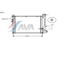 CN2111 AVA Радиатор, охлаждение двигателя