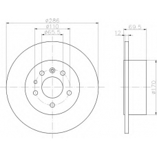 8DD 355 103-741 HELLA Тормозной диск