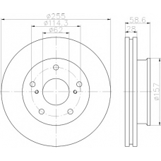 8DD 355 117-001 HELLA PAGID Тормозной диск