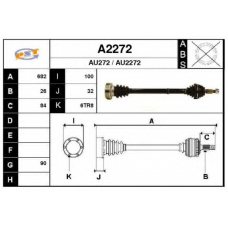 A2272 SNRA Приводной вал