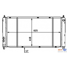 8MK 376 707-181 HELLA Радиатор, охлаждение двигателя