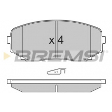 BP3332 BREMSI Комплект тормозных колодок, дисковый тормоз