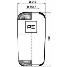 084.076-70A PE Automotive Кожух пневматической рессоры