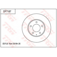 DF7187 TRW Тормозной диск
