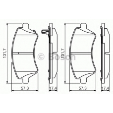 0 986 495 243 BOSCH Комплект тормозных колодок, дисковый тормоз