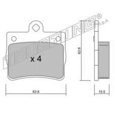 264.0 TRUSTING Комплект тормозных колодок, дисковый тормоз