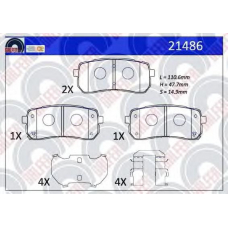 21486 GALFER Комплект тормозных колодок, дисковый тормоз