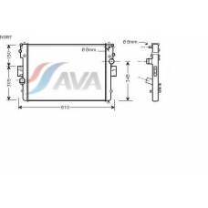 IV2057 AVA Радиатор, охлаждение двигателя