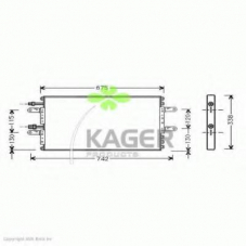 94-5965 KAGER Конденсатор, кондиционер