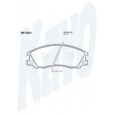 BP-3021 KAVO PARTS Комплект тормозных колодок, дисковый тормоз