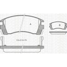 8110 14004 TRIDON Brake pads - front