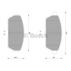 0 986 AB2 430 BOSCH Комплект тормозных колодок, дисковый тормоз