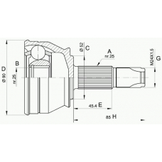 CVJ5211.10 OPEN PARTS Шарнирный комплект, приводной вал