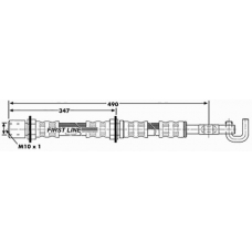 FBH7250 FIRST LINE Тормозной шланг