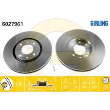 6411392 GIRLING Комплект тормозов, дисковый тормозной механизм
