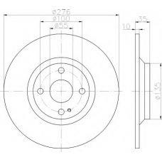 8DD 355 116-071 HELLA Тормозной диск