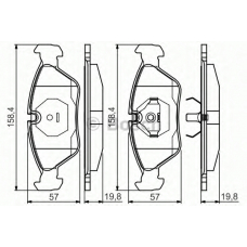 0 986 495 162 BOSCH Комплект тормозных колодок, дисковый тормоз