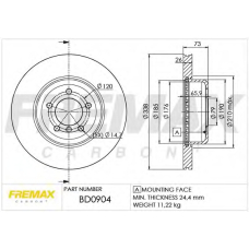 BD-0904 FREMAX Тормозной диск