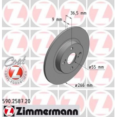 590.2587.20 ZIMMERMANN Тормозной диск