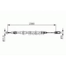 1 987 477 714 BOSCH Трос, стояночная тормозная система