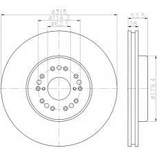 8DD 355 115-141 HELLA PAGID Тормозной диск