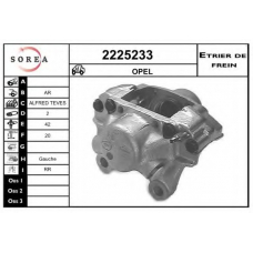 2225233 EAI Тормозной суппорт