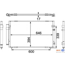 8FC 351 304-101 HELLA Конденсатор, кондиционер