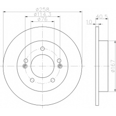 MDC2239 MINTEX Тормозной диск