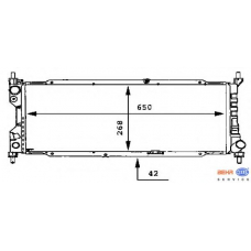 8MK 376 712-354 HELLA Радиатор, охлаждение двигателя