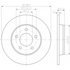 8DD 355 110-911 HELLA Тормозной диск