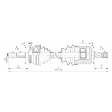 DRS6327.00 OPEN PARTS Приводной вал